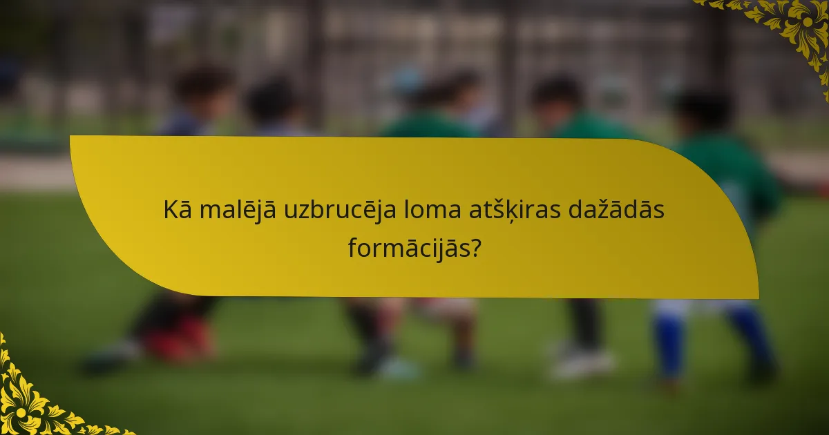 Kā malējā uzbrucēja loma atšķiras dažādās formācijās?